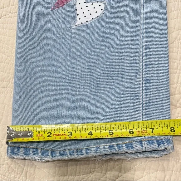 Re/Done Colorful Patchwork Straight Jeans - Picture 8 of 13